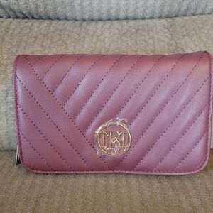 Badgley Mischka Quilted Crossbody W/ Gold Logo